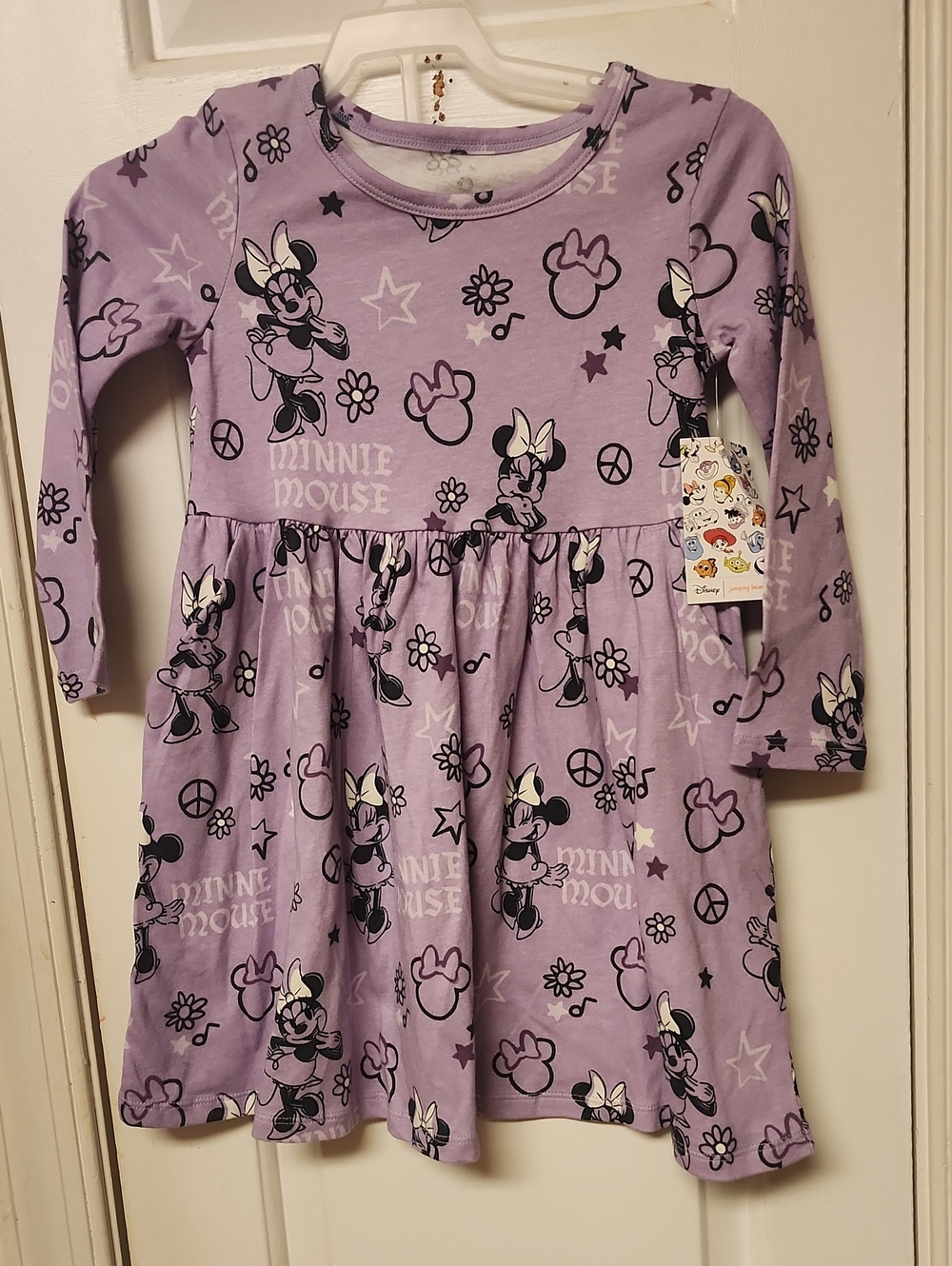 Disney Lavender Minnie Mouse Long Sleeve Dress